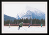 "Children Playing Ice Hockey in Banff National Park"