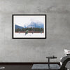 "Children Playing Ice Hockey in Banff National Park"