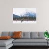 "Children Playing Ice Hockey in Banff National Park"