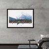 "Children Playing Ice Hockey in Banff National Park"