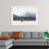 "Children Playing Ice Hockey in Banff National Park"