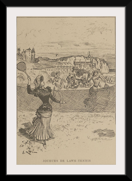 "Joueurs de lawn-tennis - 1883", Albert Robida