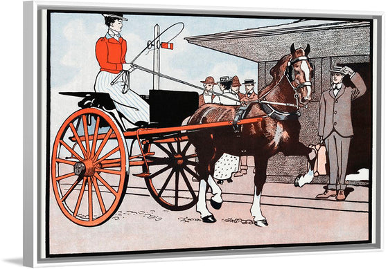 "Woman in a Horse Carriage",  Edward Penfield