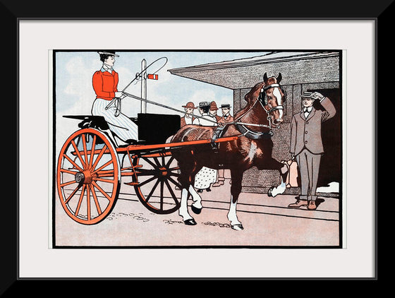 "Woman in a Horse Carriage",  Edward Penfield