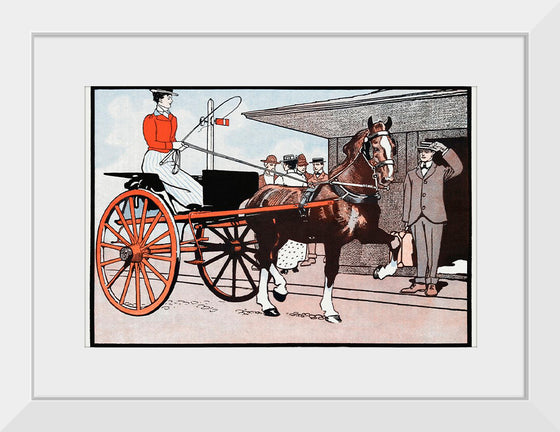 "Woman in a Horse Carriage",  Edward Penfield