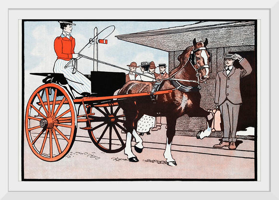 "Woman in a Horse Carriage",  Edward Penfield