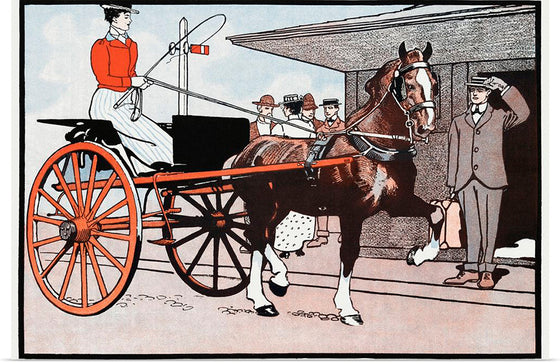 "Woman in a Horse Carriage",  Edward Penfield