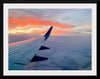 "Beautiful sunset sky view from airplane window"