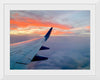 "Beautiful sunset sky view from airplane window"