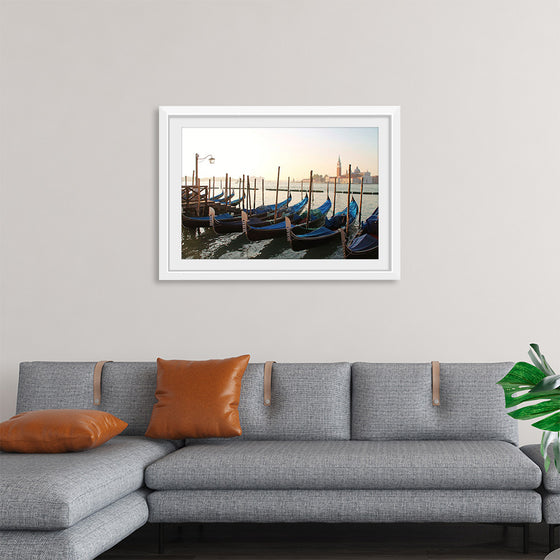 "Gondola Moored at Dock"