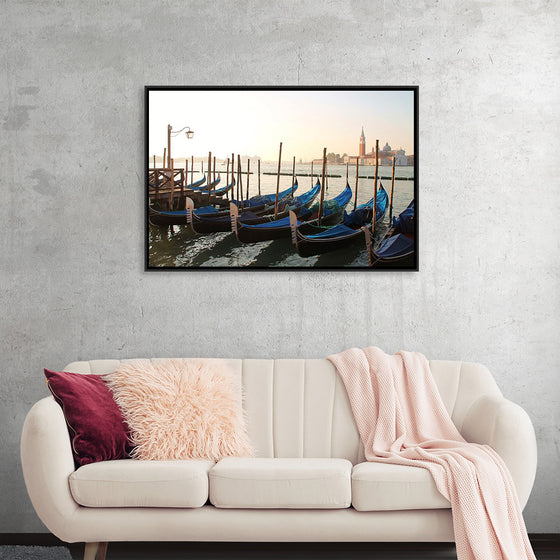 "Gondola Moored at Dock"