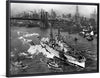 "View of USS ARIZONA taken from Manhattan Bridge"