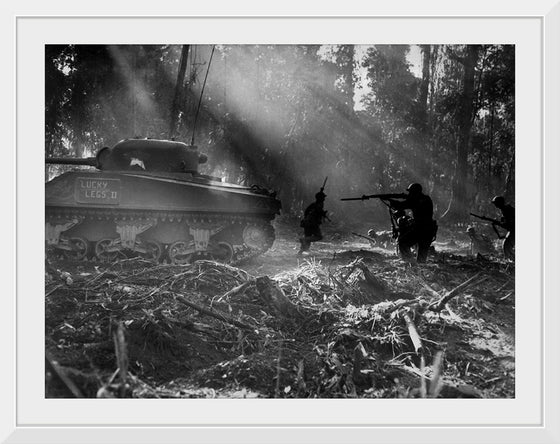 "U.S. Army soldiers on Bougainville (one of the Solomon Islands) in World War II"