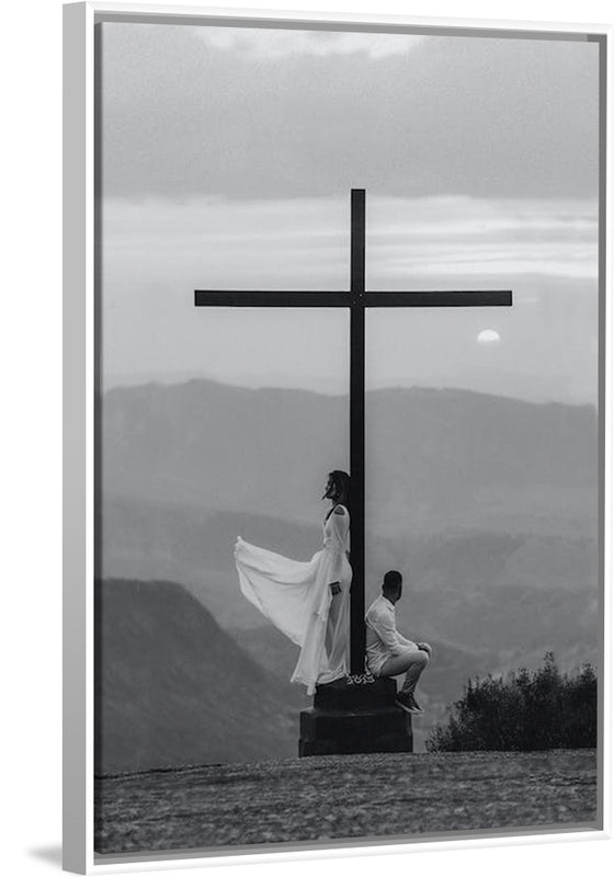 "Man and Woman with Cross"