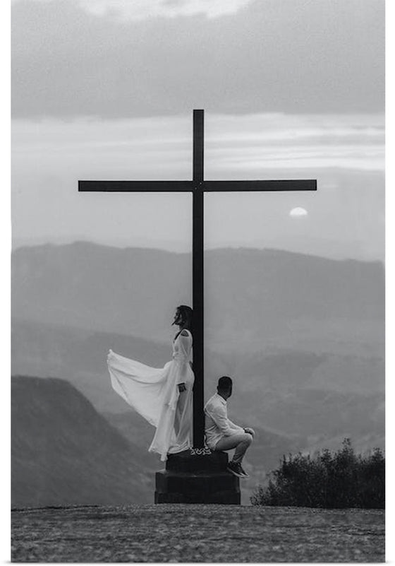 "Man and Woman with Cross"