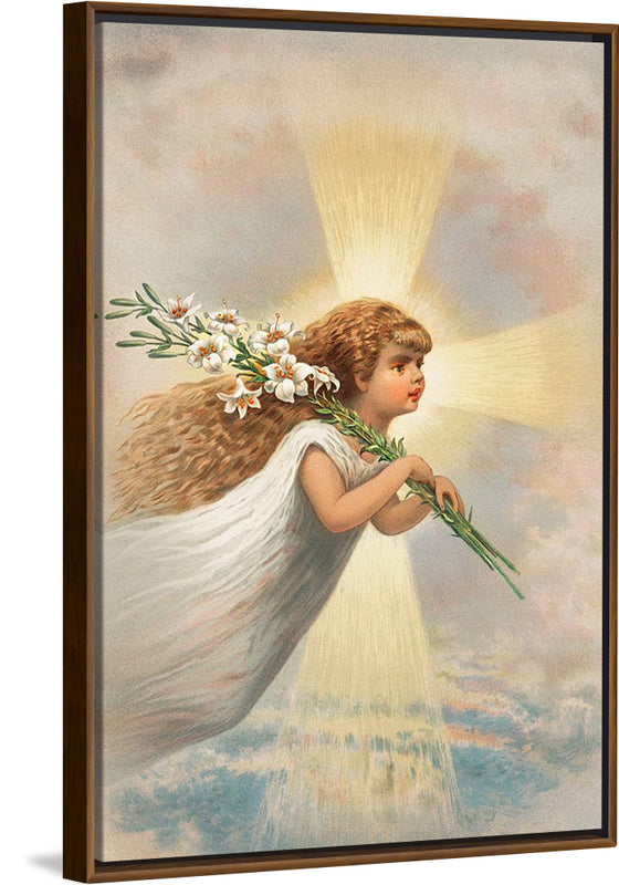 "An Angel In The sky Holding Lilies On Her Shoulders", Miriam and Ira D.