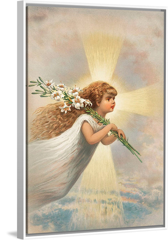 "An Angel In The sky Holding Lilies On Her Shoulders", Miriam and Ira D.