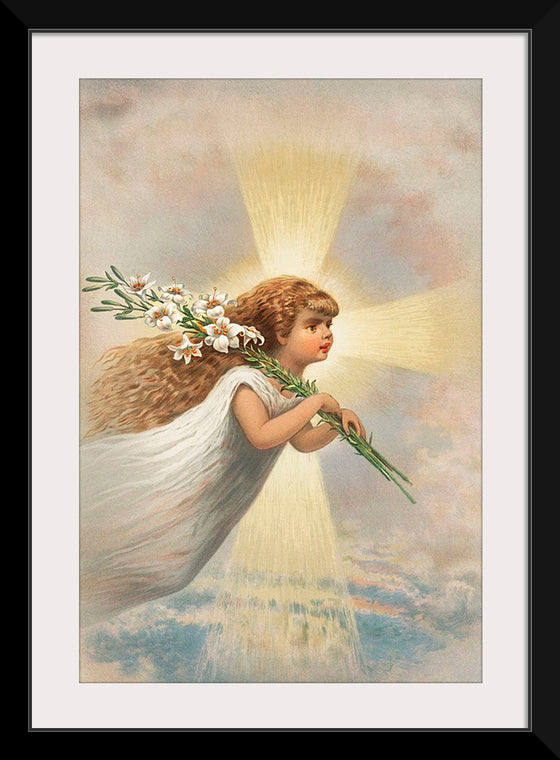 "An Angel In The sky Holding Lilies On Her Shoulders", Miriam and Ira D.