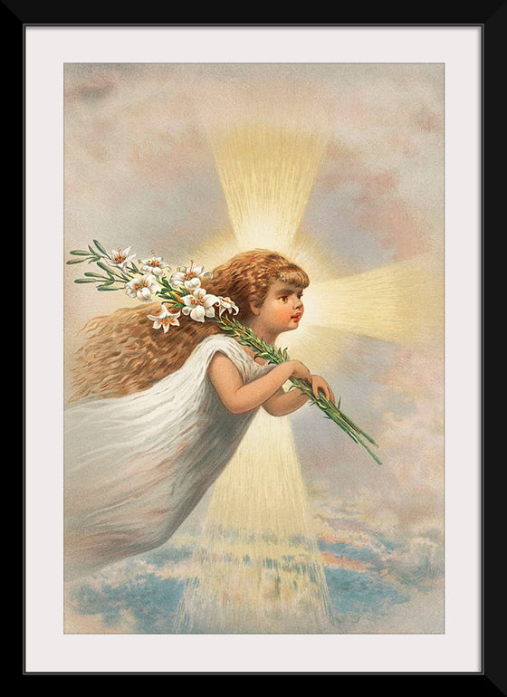 "An Angel In The sky Holding Lilies On Her Shoulders", Miriam and Ira D.