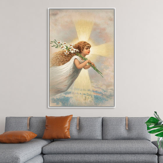 "An Angel In The sky Holding Lilies On Her Shoulders", Miriam and Ira D.