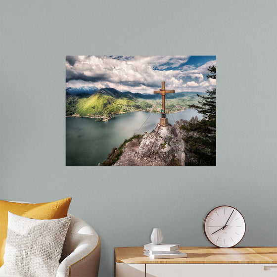 "Wooden Cross on a Hill"