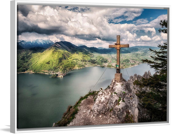 "Wooden Cross on a Hill"