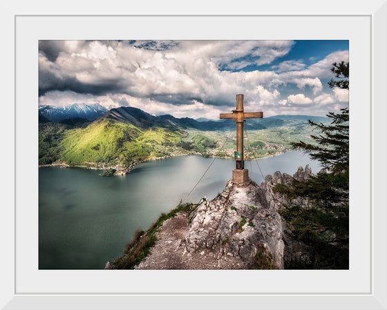 "Wooden Cross on a Hill"