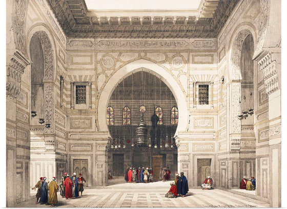 "Interior of the Mosque of the Sultan the Ghoree (1796-1864)", David Roberts
