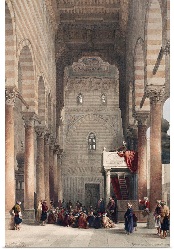 "Interior of the Mosque of the Metwalys (Metwalis) (1796-1864)", David Roberts