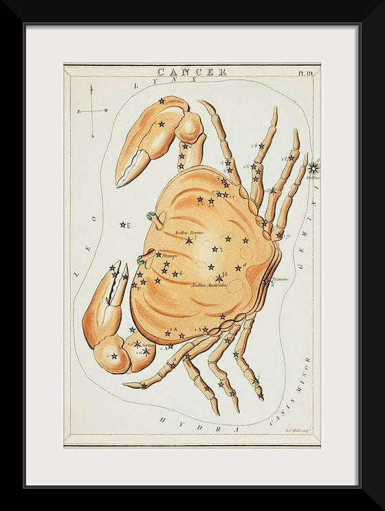 "Astronomical Chart for Cancer (1831)", Sidney Hall