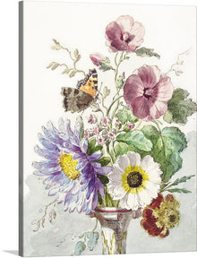  “Bouquet of Flowers with a Butterfly” by William van Leen is a beautiful and delicate artwork that would make a great addition to any home. 