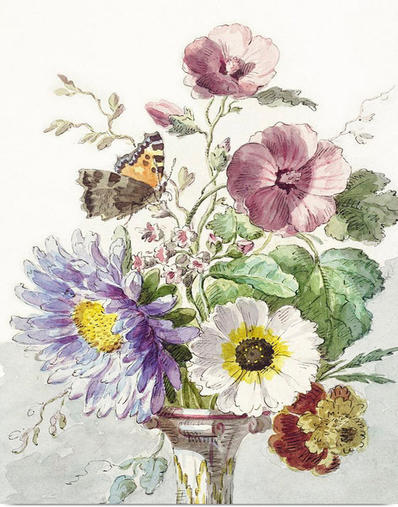 "Bouquet of Flowers with a Butterfly", William van Leen