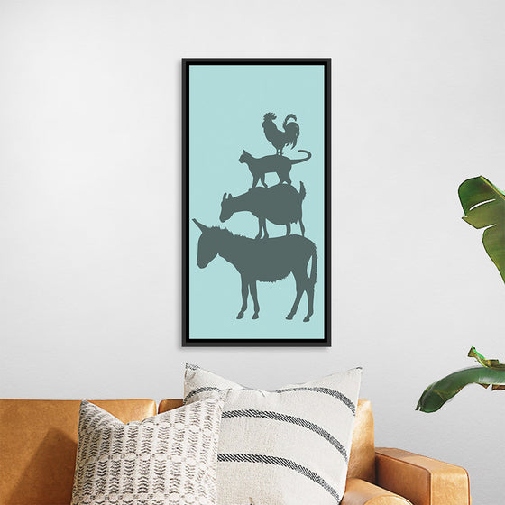 "Animal Pyramid Silhouettes"