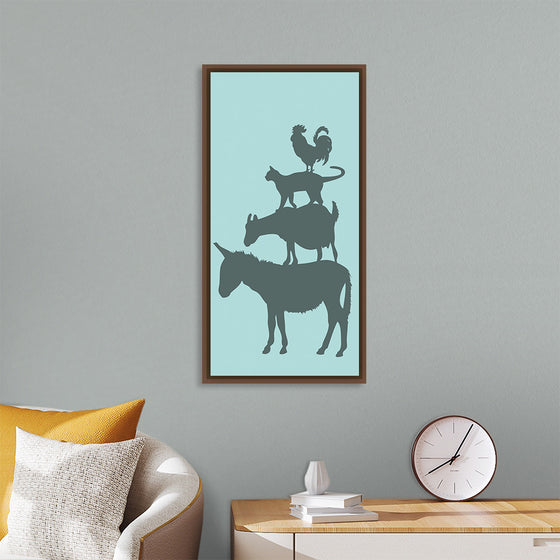 "Animal Pyramid Silhouettes"