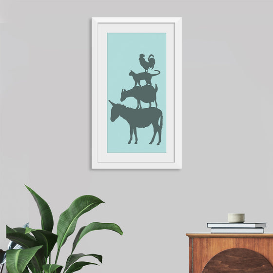 "Animal Pyramid Silhouettes"