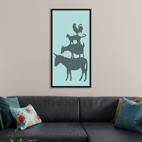 "Animal Pyramid Silhouettes"