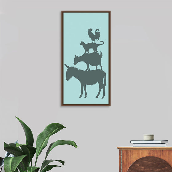 "Animal Pyramid Silhouettes"