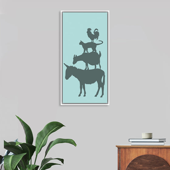 "Animal Pyramid Silhouettes"