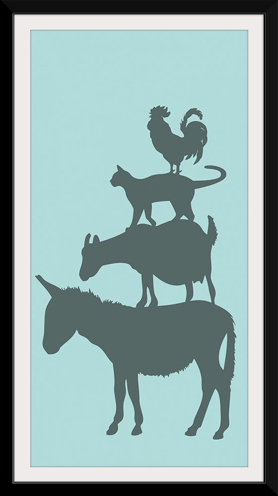 "Animal Pyramid Silhouettes"