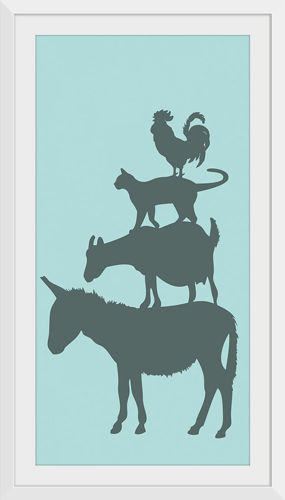 "Animal Pyramid Silhouettes"