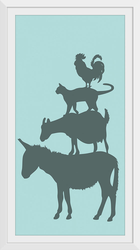 "Animal Pyramid Silhouettes"