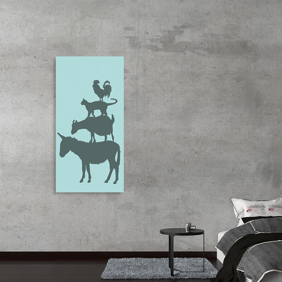 "Animal Pyramid Silhouettes"