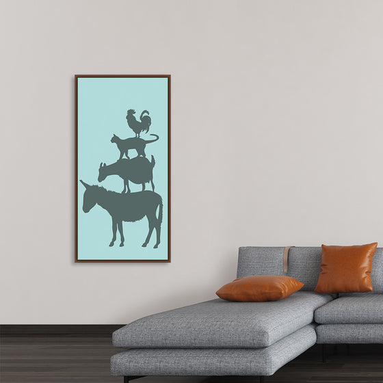 "Animal Pyramid Silhouettes"