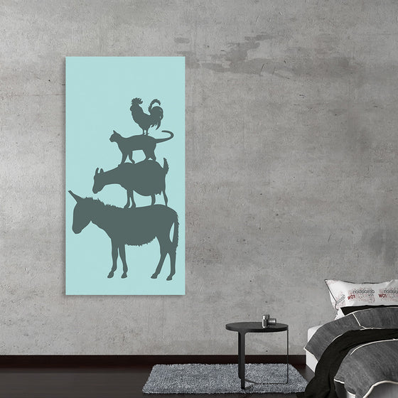 "Animal Pyramid Silhouettes"