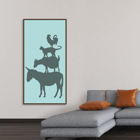 "Animal Pyramid Silhouettes"