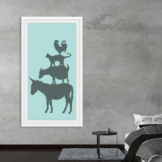 "Animal Pyramid Silhouettes"