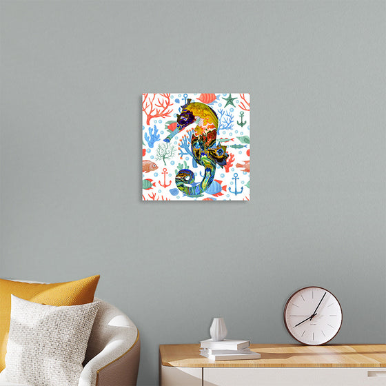 "Abstract Pattern-Filled Seahorse"