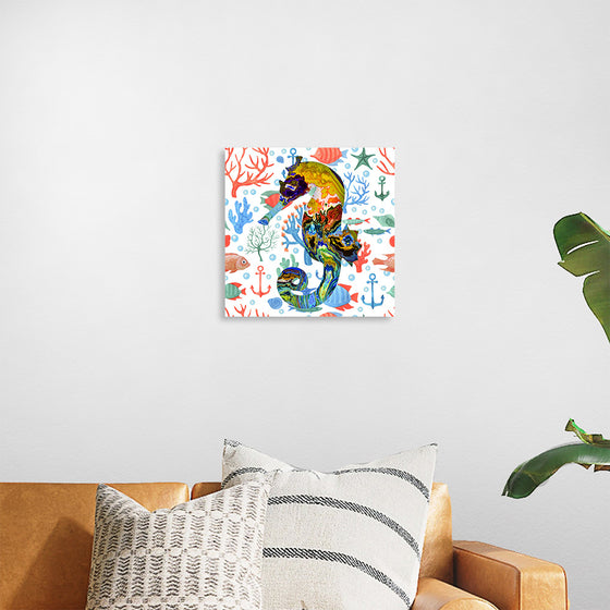 "Abstract Pattern-Filled Seahorse"