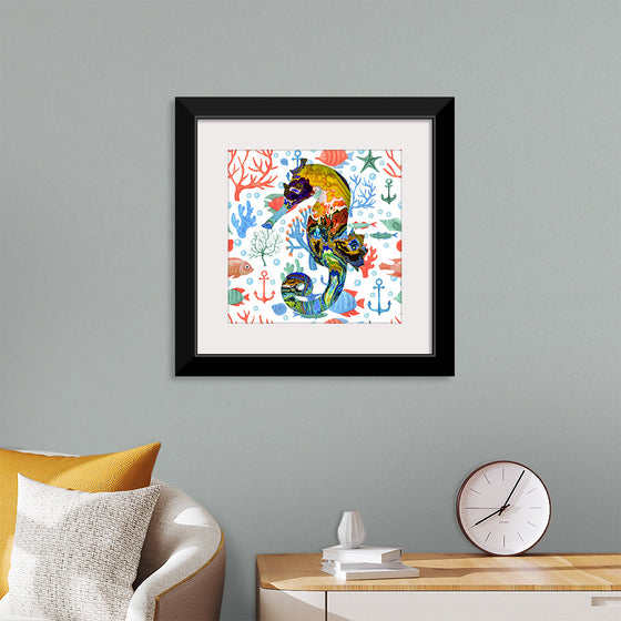 "Abstract Pattern-Filled Seahorse"