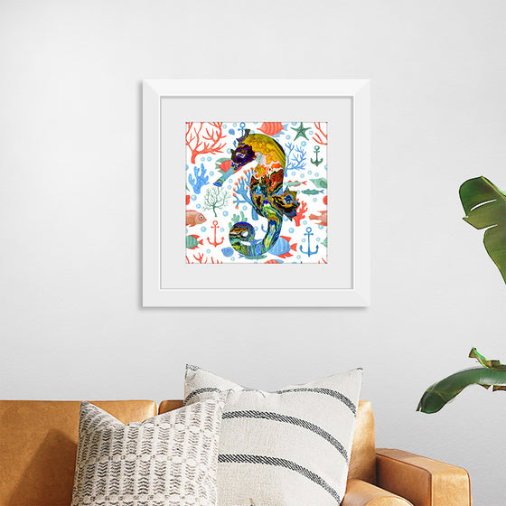 "Abstract Pattern-Filled Seahorse"